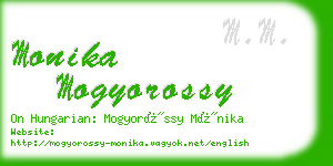 monika mogyorossy business card